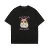 I'm Literally Just A Girl Cute Hamster Funny Meme Printed T Shirts   Fashion Casual Cotton Short Sleeve T-shirts Unisex