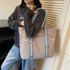 Casual Large-capacity Canvas Bag Women's Fashion Shoulder Commuter Tote Bag Versatile Class Tote Bag