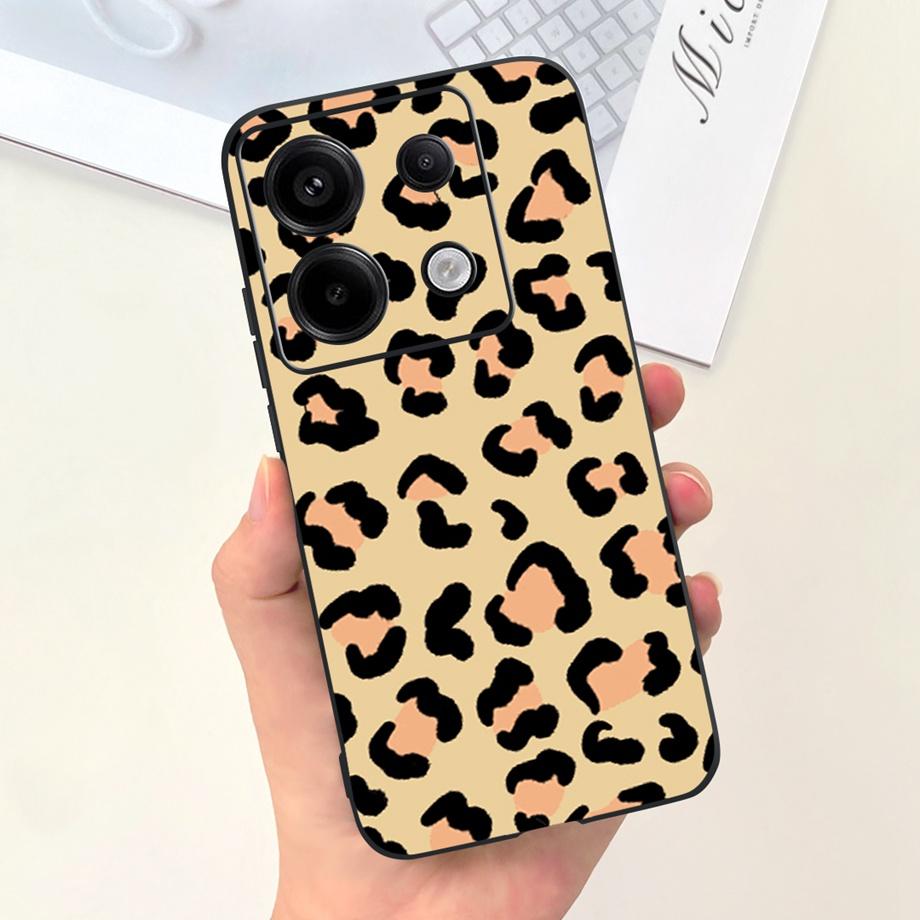 For Xiaomi Redmi Note 13 Pro 5G Phone Case Cow Print Checkered Pattern Soft Liquid Silicone Funda For Redmi Note 13 4G Pro+ Plus
