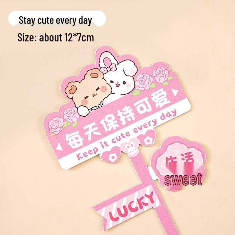 Sushi Cartoon Cupcake Toppers & Ice Cream Flag Picks for Happy Birthday Desserts
