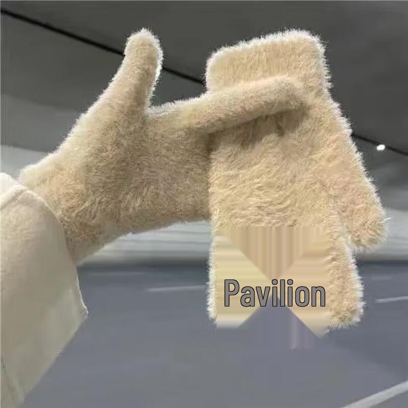 Chang Baosen Winter Cycling Plush Full-Finger Gloves