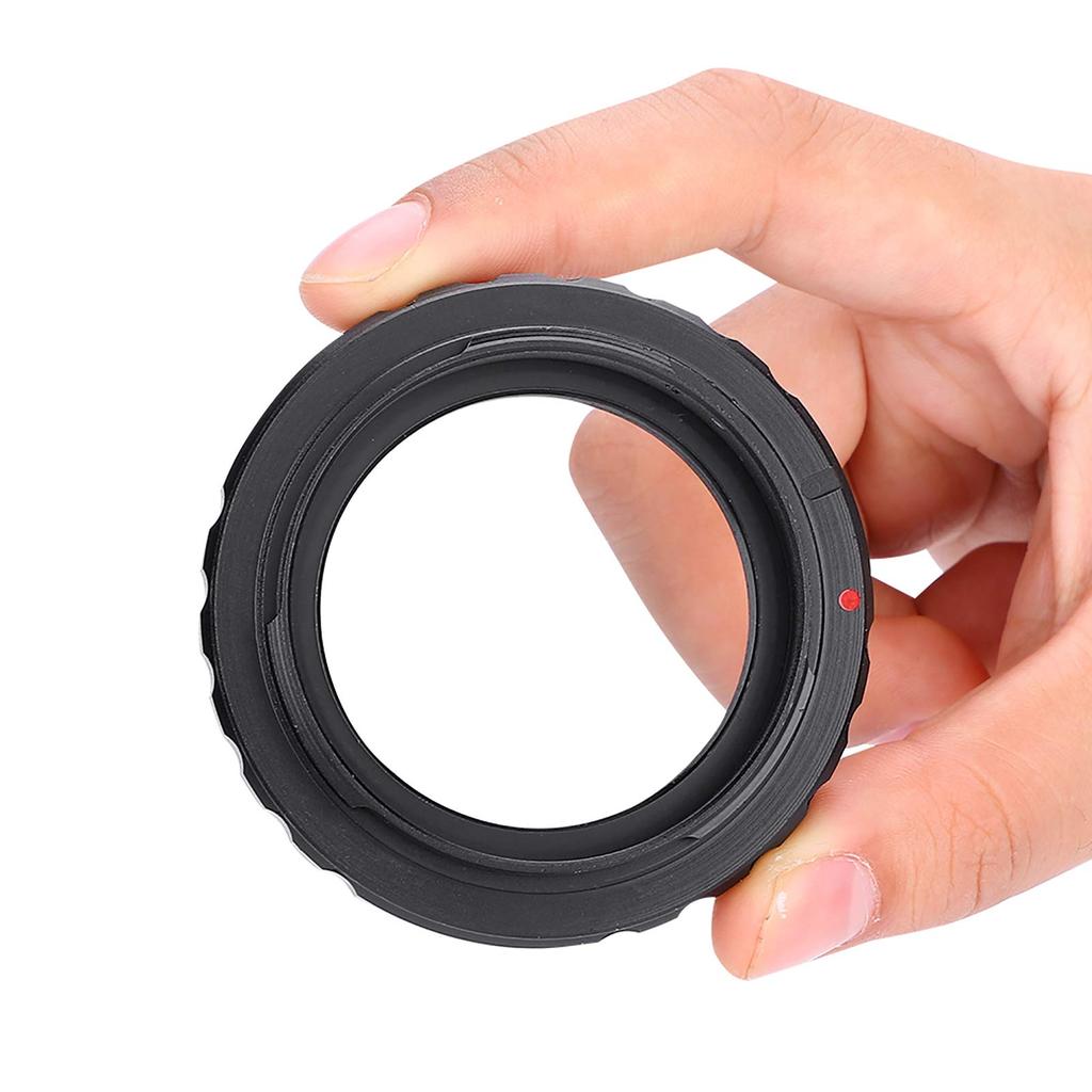 Lens Mount Adapter Aluminum Alloy Lens Adapter Ring for Canon EOS EF DSLR 650D 60D Supports Manual Thread Ring, T2/T-Mount 550D, Focus/Infinity Focus,