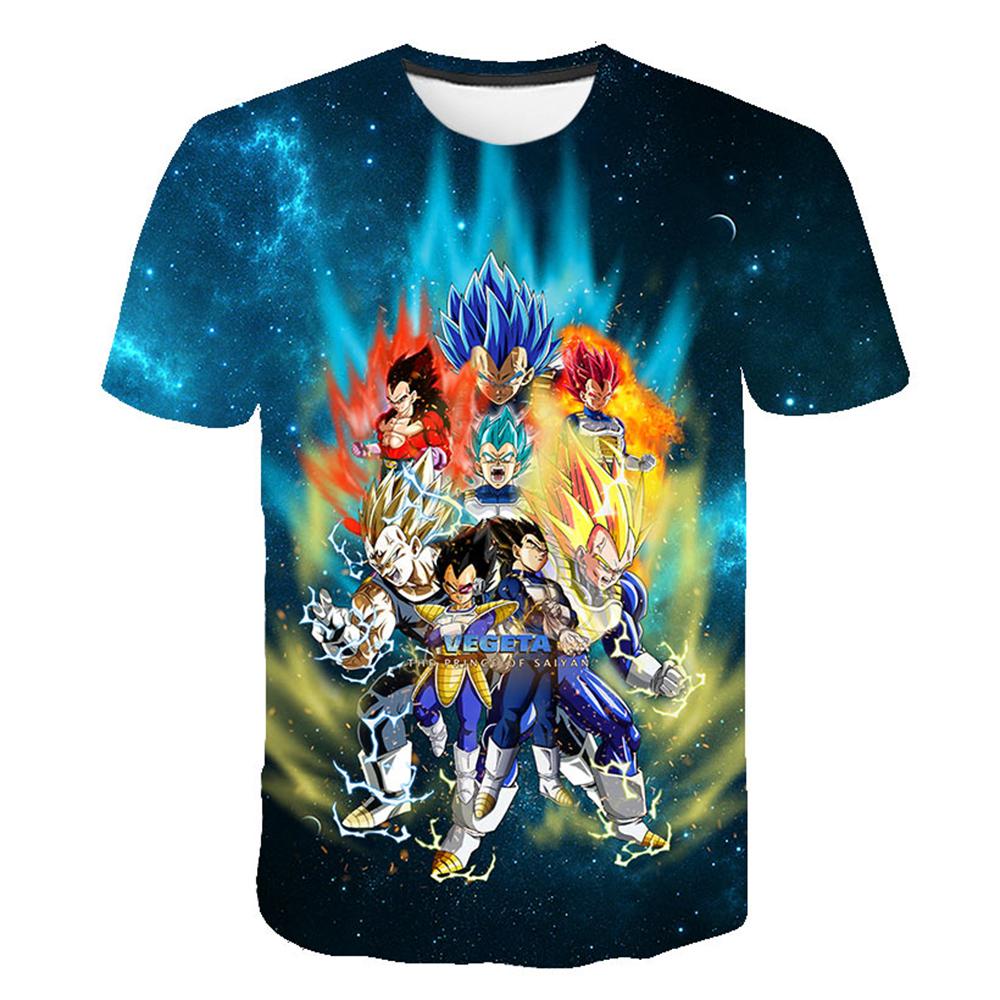 

Футболка Dragon Ball Дитячі футболки Фігурки аніме Сон Гоку Супер Саян Футболка Футболки для хлопчиків Дитячий одяг Літній короткий рукав 130