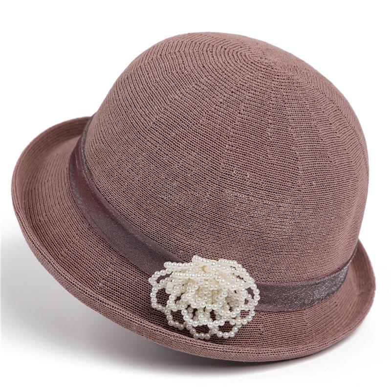 

Hat Women s spring summer sunshade basin hat Thin breathable bucket hat Sunscreen sun hat M（56-58cm）