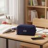 Durable Corduroy Pencil Pouch Desk Organizer Portable Storage Bag  School