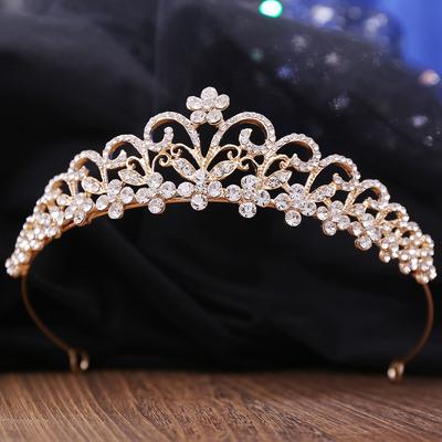 Bijoux de mariage diadème de mariée couronne de fleurs strass accessoires de mariée accessoires de cheveux de mariage auditorium