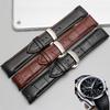 Curved End Genuine Leather Watchband 22mm 23mm 24mm for Tissot Couturier T035 Watch Band Steel Buckle Strap Wrist Bracelet