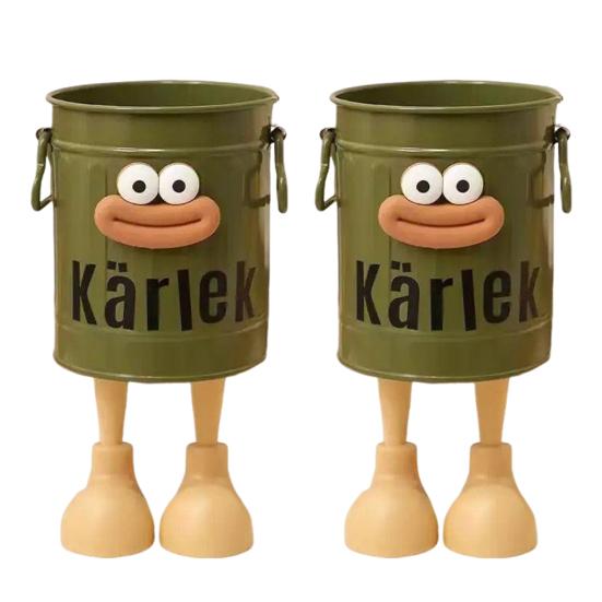 Cartoon Pen Holder Sausage Mouth Storage Bucket Large Capacity Student Desktop Storage Box Desk Organizer for Office Home