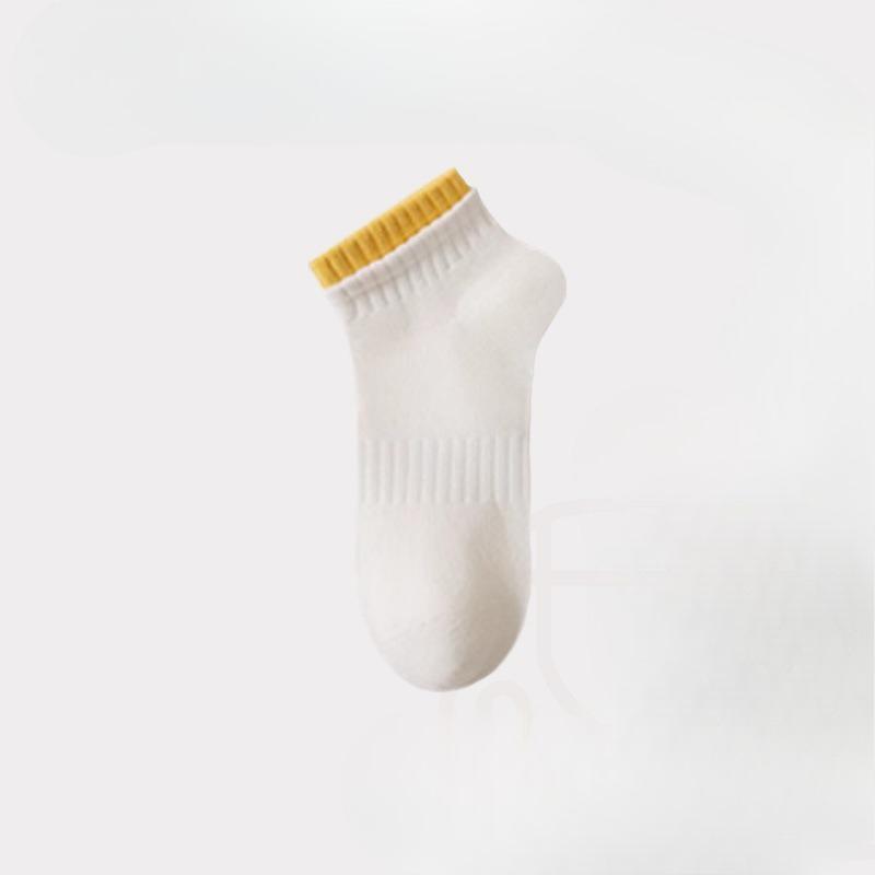 White Socks, Double Flared Women's Spring and Summer Mid-calf Socks, Short Socks, Cotton Socks, Breathable Letter, Trendy Long Socks, Sports