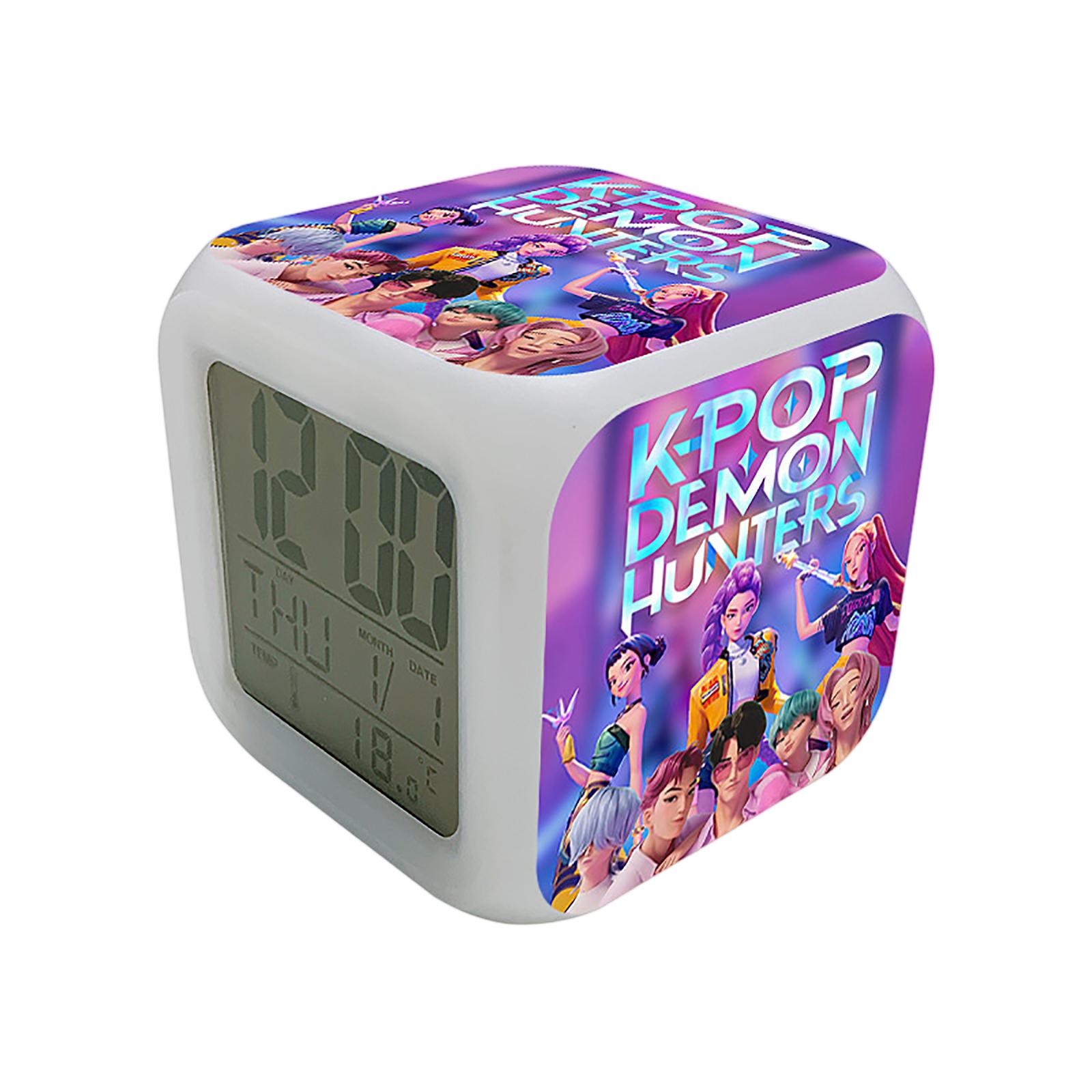 

Детский цифровой будильник с ночником, прикроватный светодиодный дисплей времени One Size