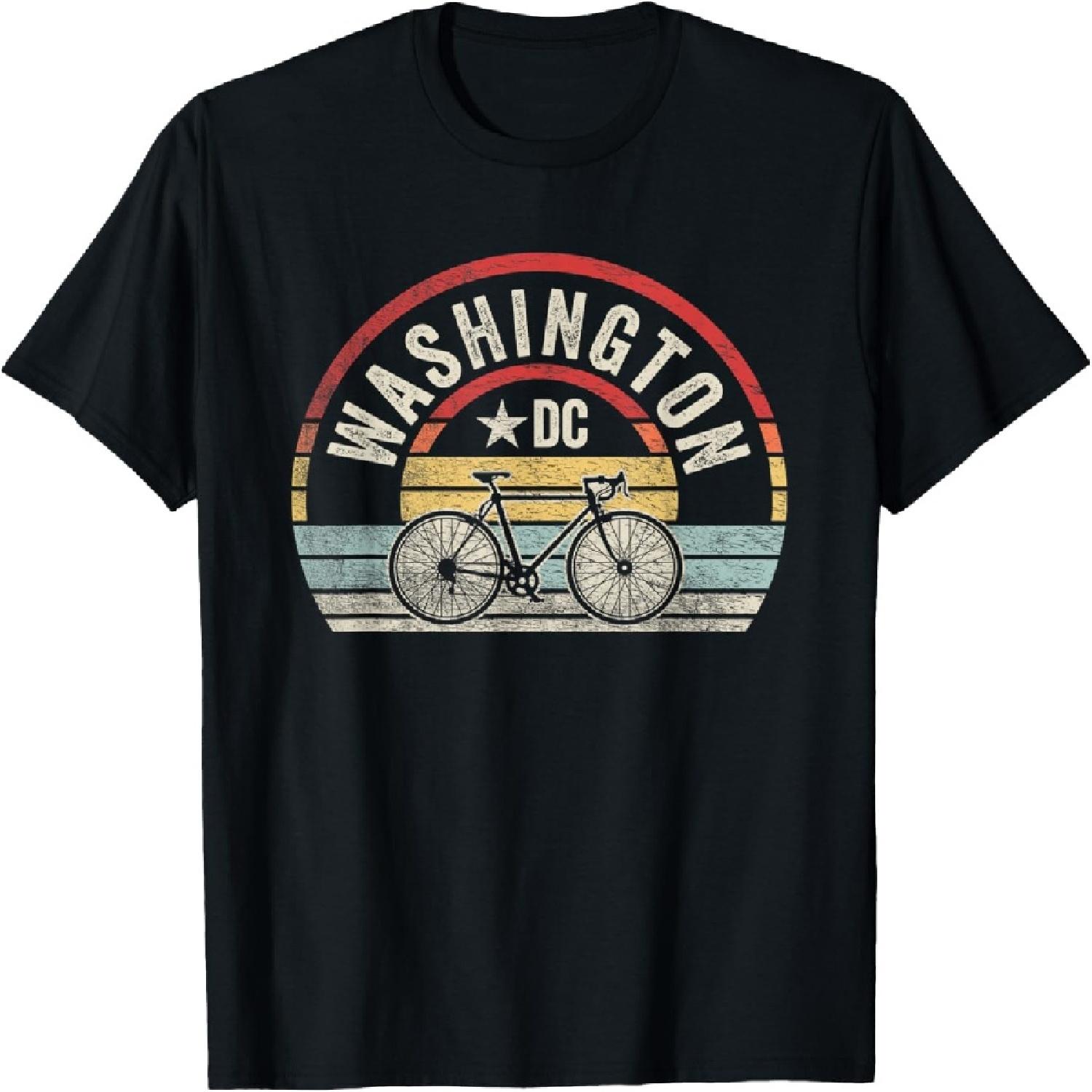 Retro Washington Dc Shirt Retro Vintage Washington Bicycle T-Shirt XXXXXL разноцветный