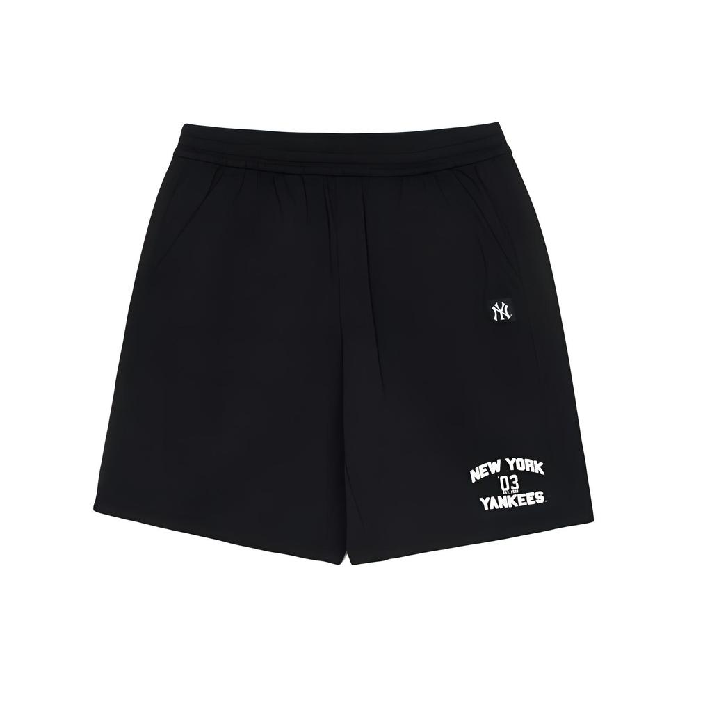New MLB Varsity New York Yankees Casual Shorts Unisex Black 3ASPV0153-50BKS