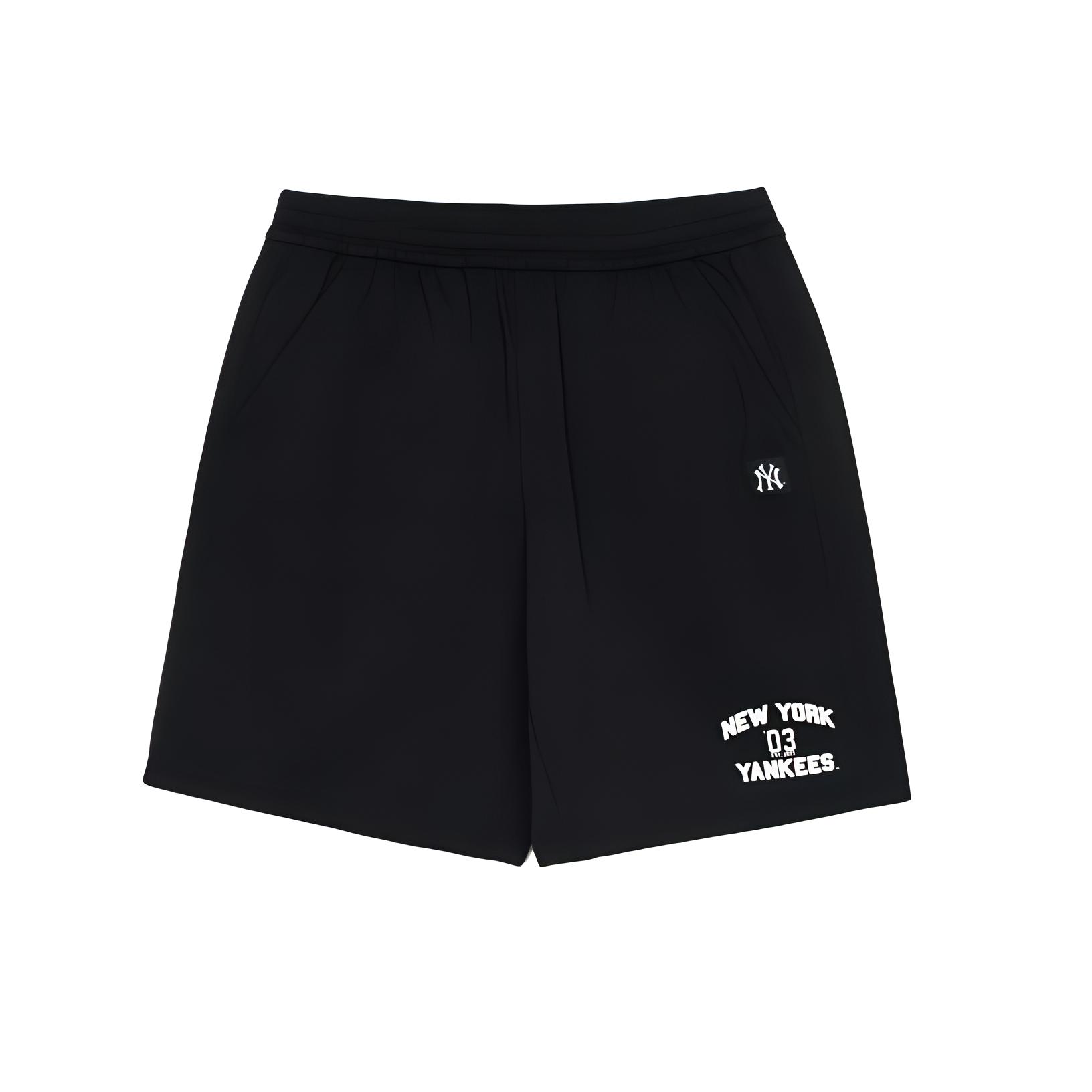 

New MLB Varsity New York Yankees Casual Shorts Unisex Black 3ASPV0153-50BKS M