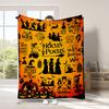 Halloween Festive Atmosphere Digital-printed Polyester Velvet Flannel Cover Blanket Fleece Soft Sofa Cover Blankets for Beds