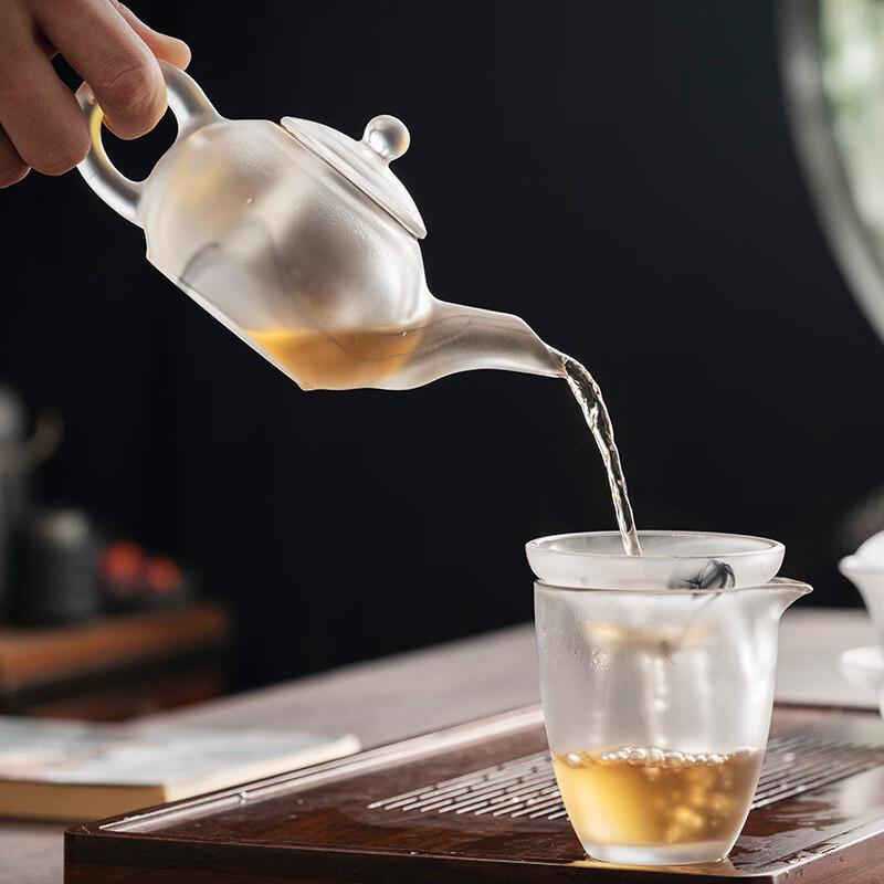 Tea Cycle Ink Glaze White Jade Kung Fu Tea Set