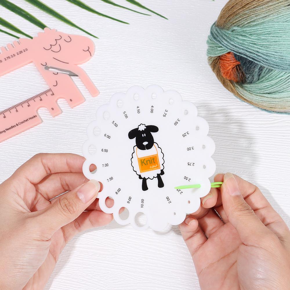 Multipurpose With Cutting Head Love Heart Crochet Hooks For Knitting Needles Gauge Ruler Ruler Tool