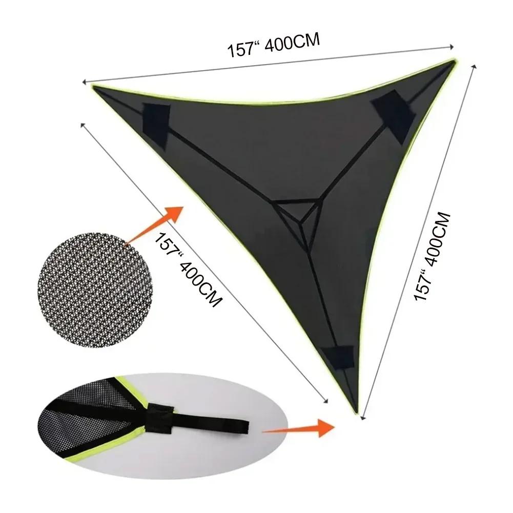 Multi-Person Triangle Hammock 3-Point Design Anti-Tipping Mesh Portable Outdoor Camping Hammock for Garden Travel Backyard