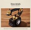 European Retro Resin Telephone Ornaments: Classic Wall and Desktop Decor for Cafes