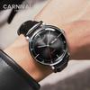 Carnival Marke 3D Gewölbtes Zifferblatt Luxus Automatikuhr für Mann Leder Wochentag Datum MIYOTA Mechanische Uhr Sport-Armbanduhr Männlich