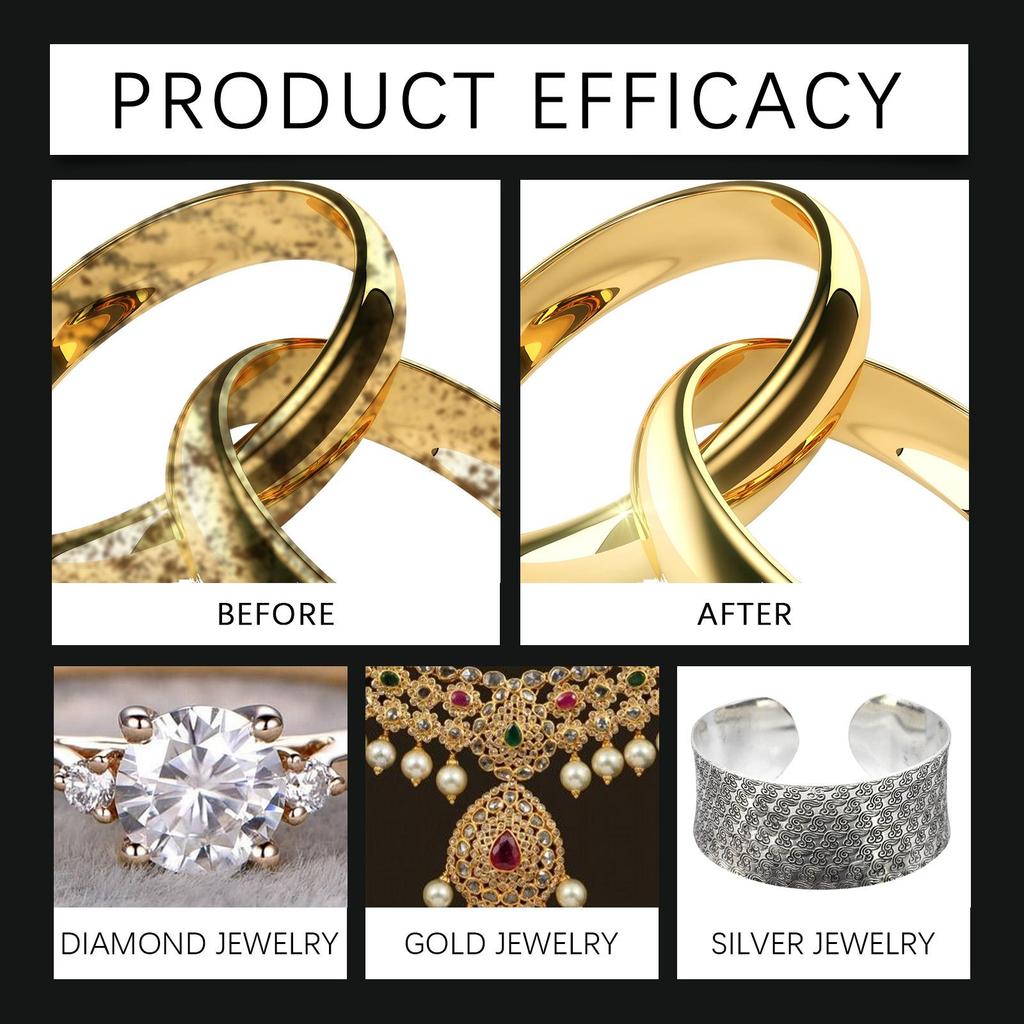 Jaysuing Silver Jewelry Cleaner 100ml, Tarnish Remover for Rings, Bracelets, Anti-Oxidation Jewelry Care Solution