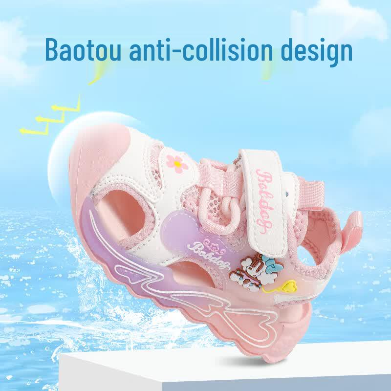 Boboduck Girls' Breathable Closed-Toe Summer Sandals