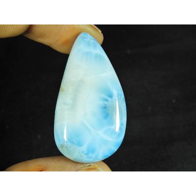 18X33X7MM Natural Blue Larimar Fancy Shape Cabochon Loose Gemstone 39Cts. LR-66