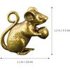Brass Figurine Copper Lucky Rat Statue Animal Sculpture Collectibles Zodiac Pendant Rich Wealth Amulet Home Decoration