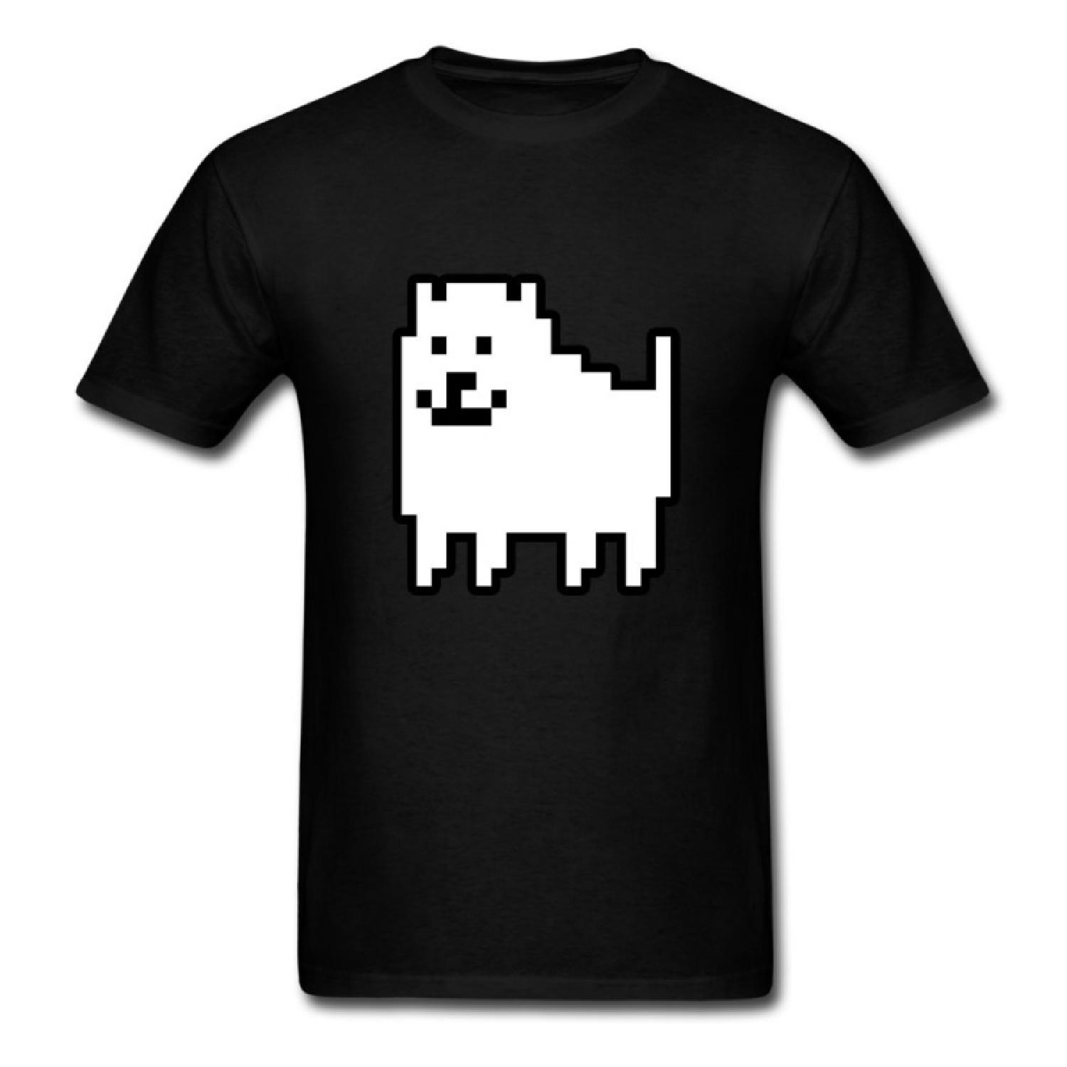 KingDeng Undertale Раздражающая Собака Разумная Цена Черная Мужская Футболка Средний S