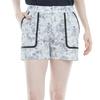 Admiral Golf Women's White Leaf Print Seersucker Golf Shorts