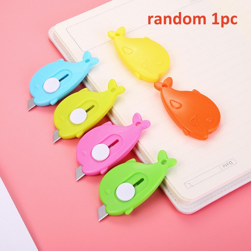 Cute Cartoon Bunny Art Utility Knife Mini Pocket Box Knife Paper Cutter Craft Wrapping Refillable Blade Stationery Cutter