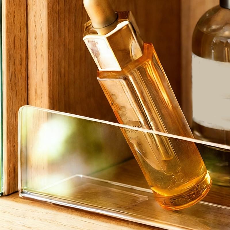 6 Pieces Acrylic Shelf Separators Shelf Organizers Dividers Clear and L Shape Design For Storage Cabinet And Display