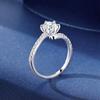 10CT Moissanite Ring for Women Engagement Wedding Band Copper Classic Eternity Sparkling Anniversary Ring Jewellery