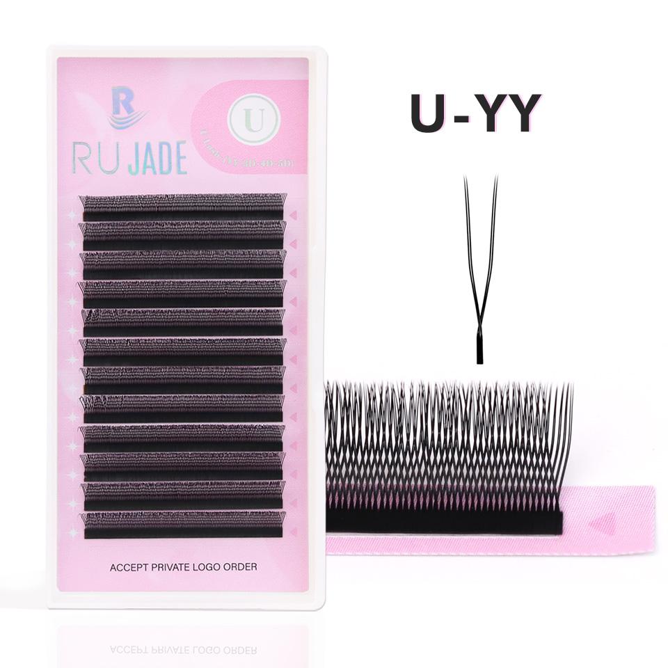 New Arrival U Shape YY Eyelashes Extensions 3DW U5DW Lashes Extension Premade Volume Fans False Eyelashes U Shape W Bloom Lashes