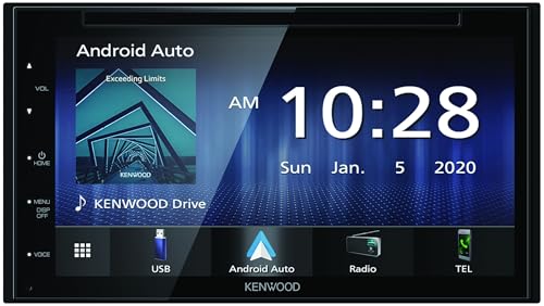 Kenwood Stereo Compatible Display Audio 7-inch DDX5020SR Compatible with DVD/CD/USB/Bluetooth/Apple CarPlay/Android Auto Smartphone Connectivity