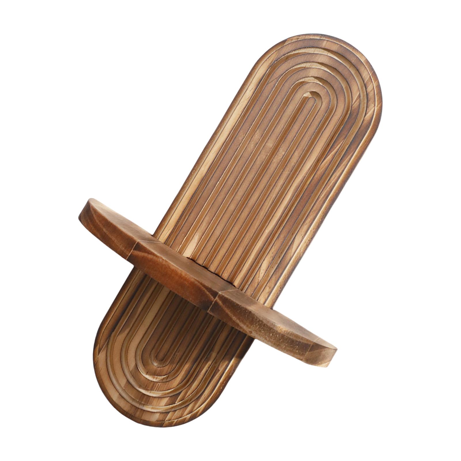 Ovales Holz-Wandregal Vintage-Aufbewahrungsregal Bogenförmiges Schweberegal Organizer für Schlafzimmer Wohnzimmer Waschküche A brown