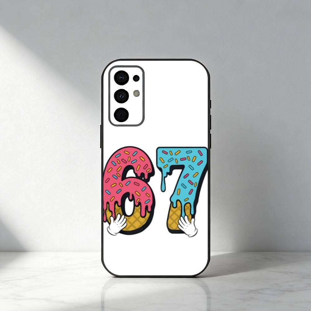 67 S-Six S-Seven S-Style  Phone Case For Samsung S25,S24,S21,S22,S23,S30,Ultra,S20,Plus,Fe,Note,5G Black Cover
