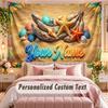 Fish Ocean (135) Theme Wall Tapestry Customized With Name Text Personalized Hanging Tapestry For Bedroom Living Room Decor
