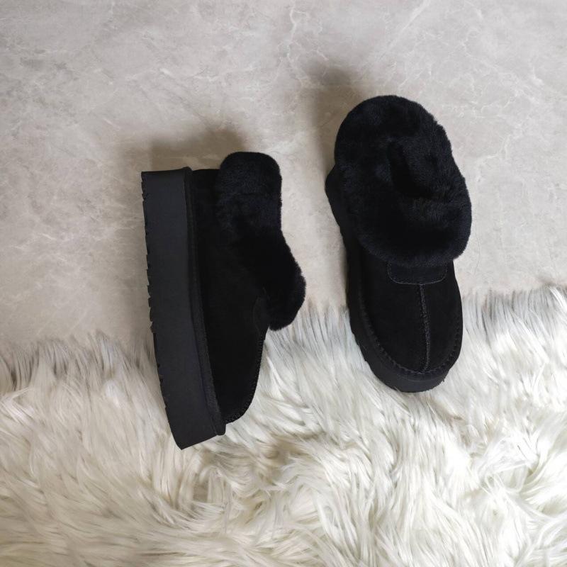 2025 autumn and winter women's fur integrated snow boots short boots thick-soled heightening short boots hooked fashion snow boots