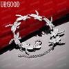 925 Sterling Silver Dragonfly Chain Bracelet Fashion Wedding Jewelry