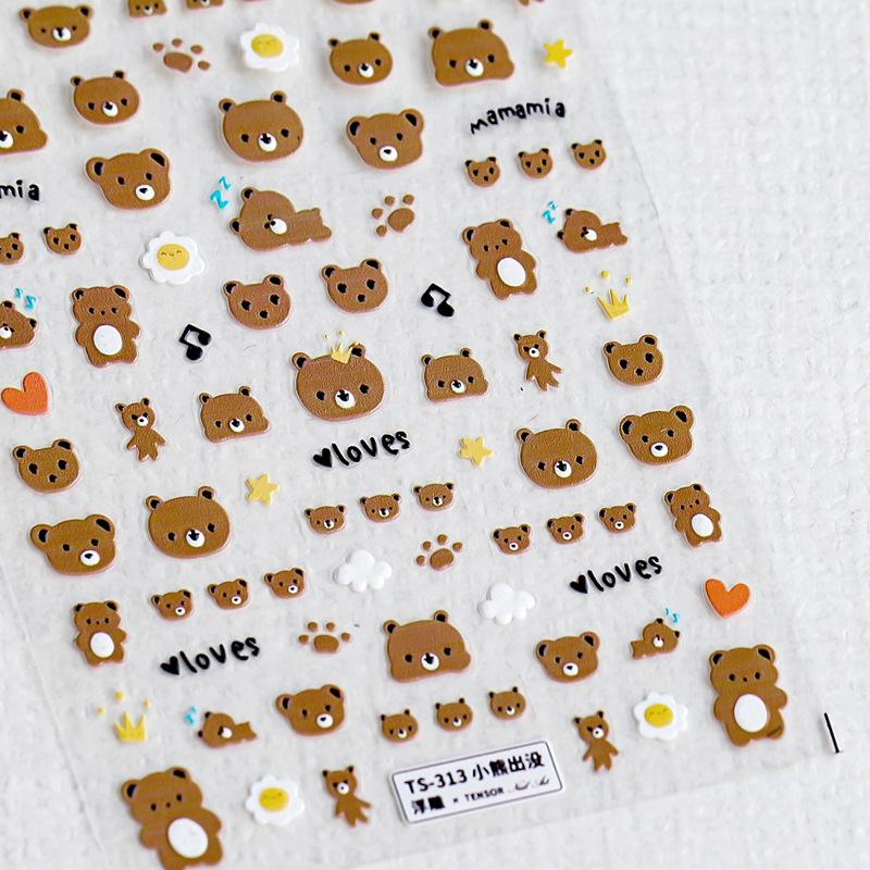 New Fruit Strawberry Jelly Nail Art Cute Stickers Sweetheart Cherry Bow Rabbit Diy Nail Decoration