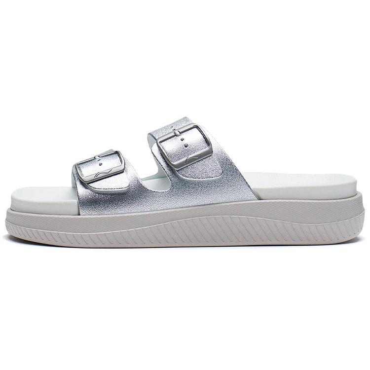 (WMNS) Li-Ning Clap Stylish Casual Fashion Silver Slippers Women s AGAS004-2 EU 35