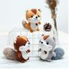 11CM Little Squirrel  Plush Toys Pendant Version of Squirrel Stuffed Soft Toy Bag Ornaments