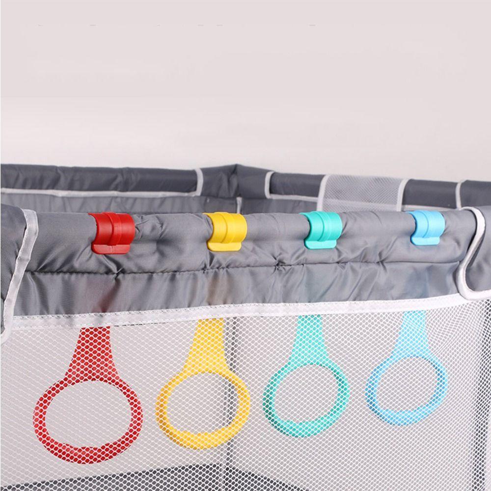 Solid Color Baby Pull Ring Bed Accessories Baby Crib Hooks Baby Toys Hand Pull Ring  Toddler