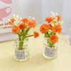 Mini Flower Vase Refrigerator Magnet with Fake Flower 3D Miniature Plants Vase Fridge Magnet Home Office Kitchen Decoration