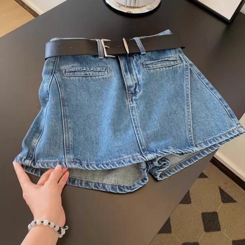 2026 Summer Women's Trendy Casual A-line Denim Skirt Shorts
