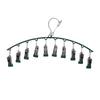 10 Clips Stainless Steel Sock Clip Pace-Saving Arc Sock Drying Rack Windproof Non-slip Clothes Rack Underwear Clip Towel Hanger