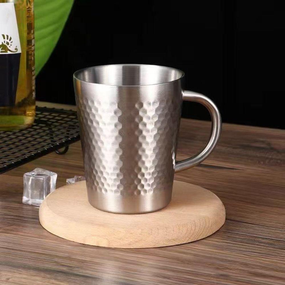 Doppelwandige Edelstahl-Trinktasse Tragbare Thermoskanne Edelstahl-Kaffeebecher für Zuhause