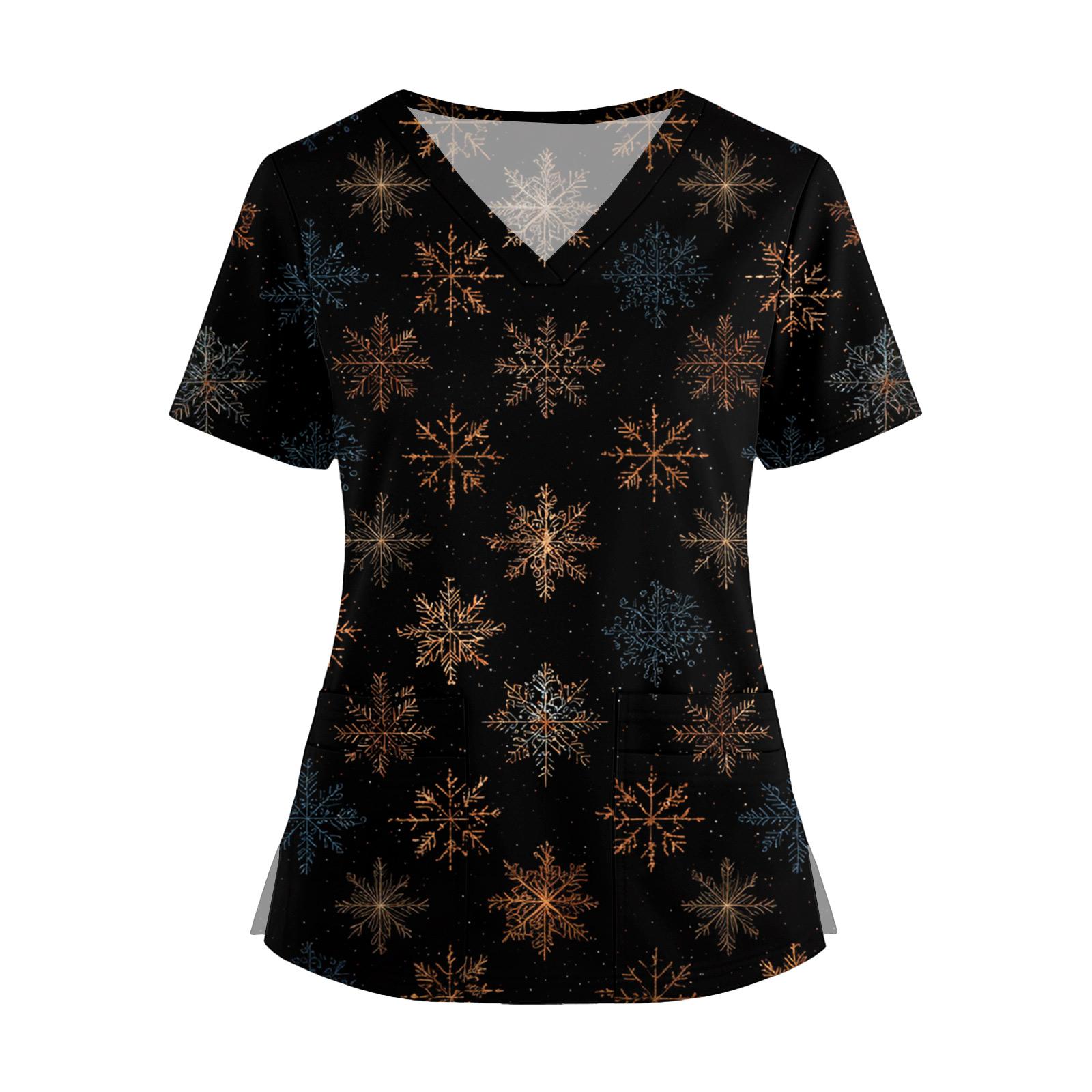 

Женская мода V-образный вырез короткий рукав комбинезон с карманами принт топы одежда XL чёрный