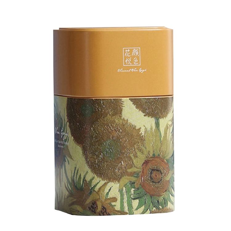 Loose Tea Storage Oil Painting Pattern Coffee Storage Container Tea Canister Can