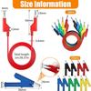 5Pcs 4mm Multimeter Test Leads Set with 10Pcs Crocodile Clips, 3.3ft/1m Double Ended Banana Plug Cabels, 5 Colors Stackable Electrical Testing Cable